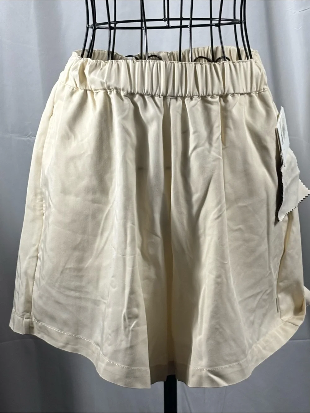 Brixton Cream High-Rise Elastic Waist Skort